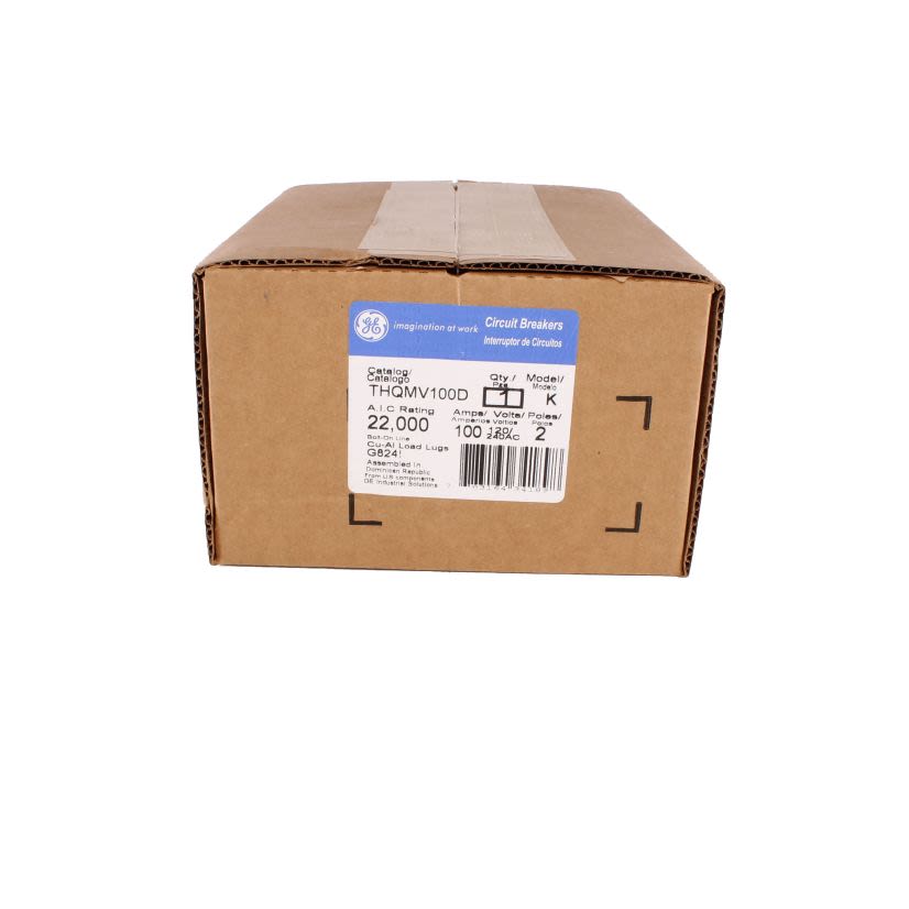 GE PowerMark Gold™ THQMV100D Type THQMV Main Circuit Breaker Kit, 120/240 VAC, 100 A, 22 kA Interrupt, 2 Poles, Internal Common Trip